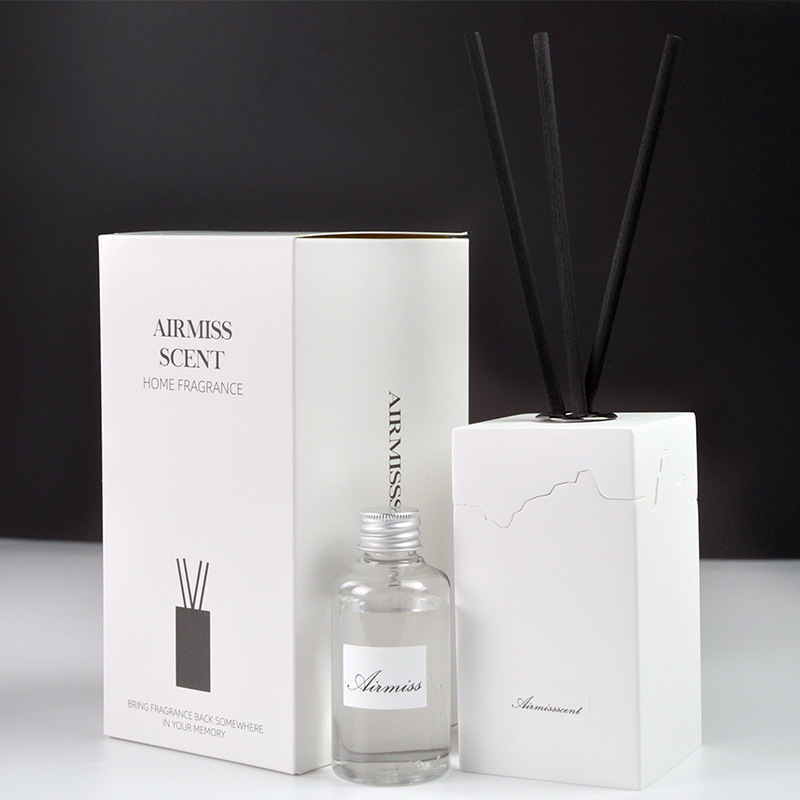 Square-shaped tangential ornaments no fire aromatherapy essential oil fragrance volatile liquid bedroom perfume set toilet deodorizing ceramic plaster Aromatherapy wholesale Specification drawing