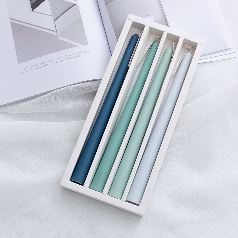 Scented candle 4 sets wedding soybean wax gradient birthday home fragrance decoration old long strip wax wholesale new Application Scenario