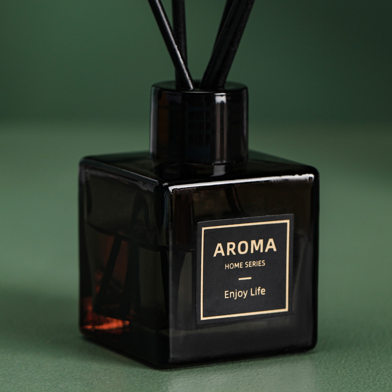 Gray small square bottle no fire aromatherapy essential oil bedroom living room deodorant incense decoration household perfume manufacturers wholesale details Picture