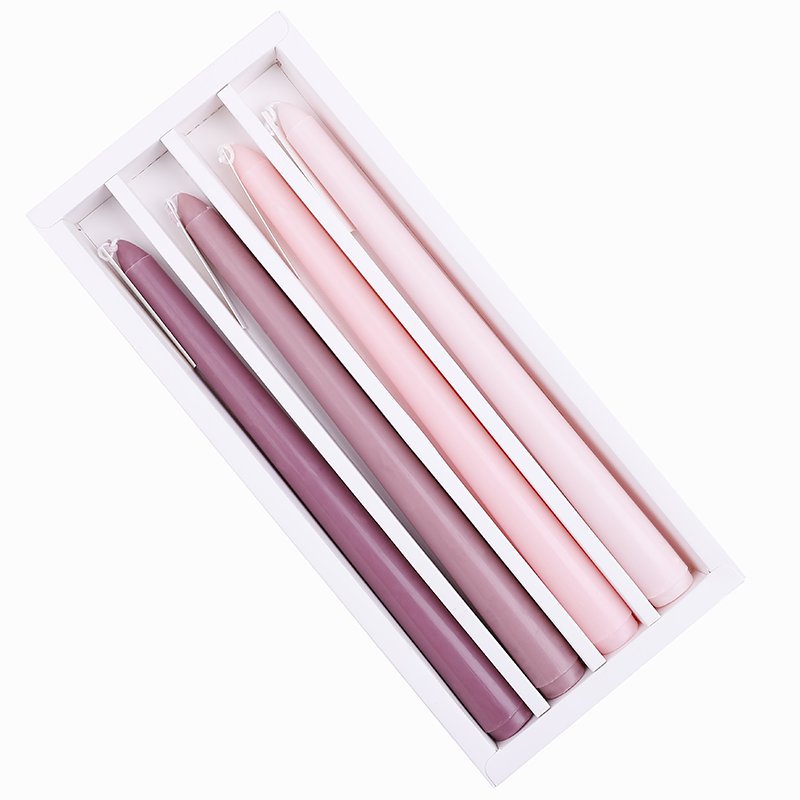 Scented candle 4 sets wedding soybean wax gradient birthday home fragrance decoration old long strip wax wholesale new Item Picture