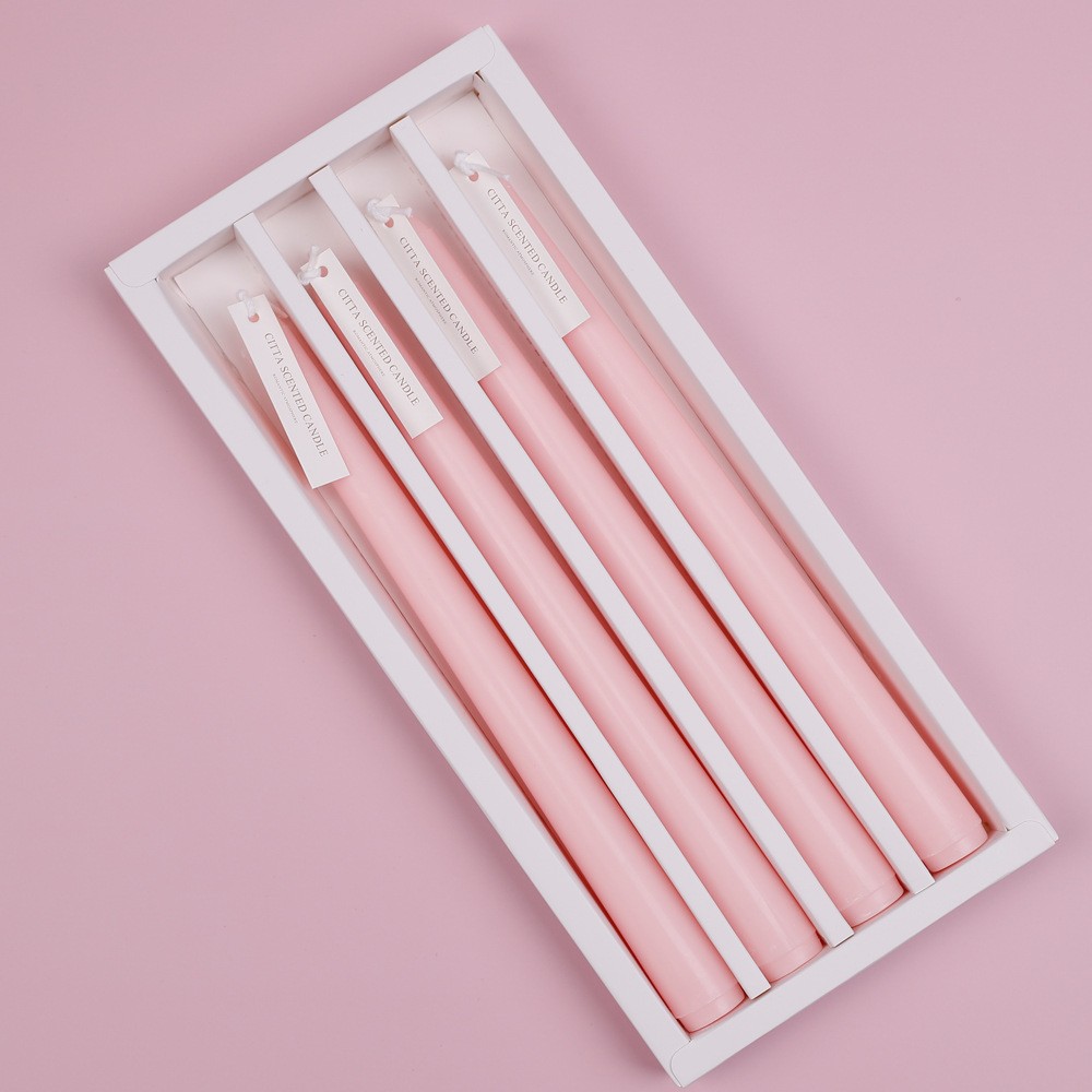 Manufacturers wholesale creative scented candle festival wedding classic ancient pole wax solid color Christmas long pole wax spot customization details Picture