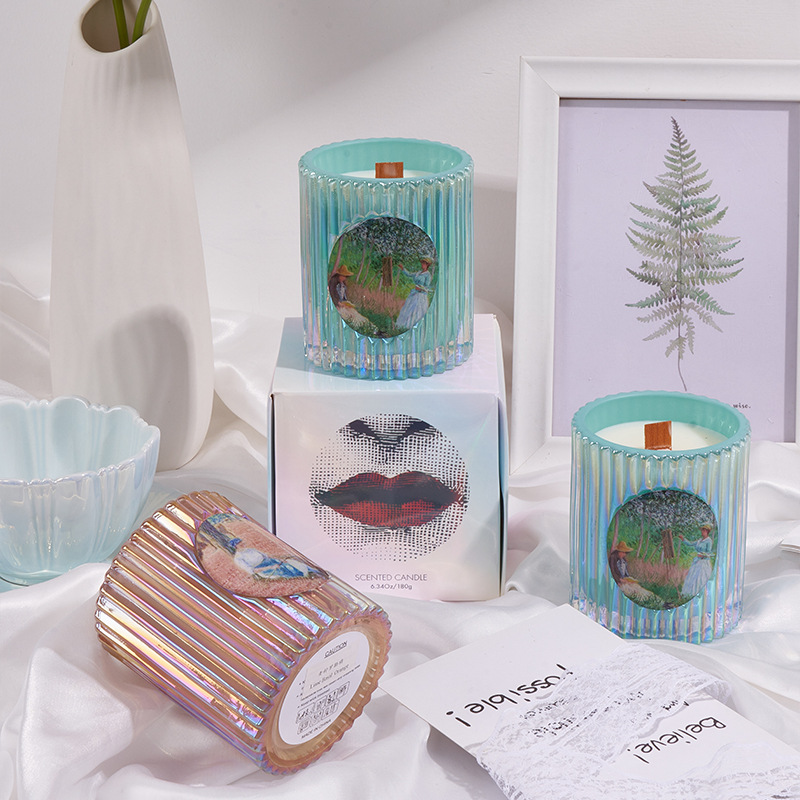 Aromatherapy Candle Wholesale Vintage Roman column cup plant soy wax Bedroom home deodorant scented candle cup decoration details Picture
