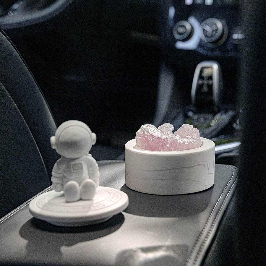 Car aromatherapy diffuser stone sculpture gypsum cup gift box set toilet car decoration gift with hand gift wholesale Specification drawing