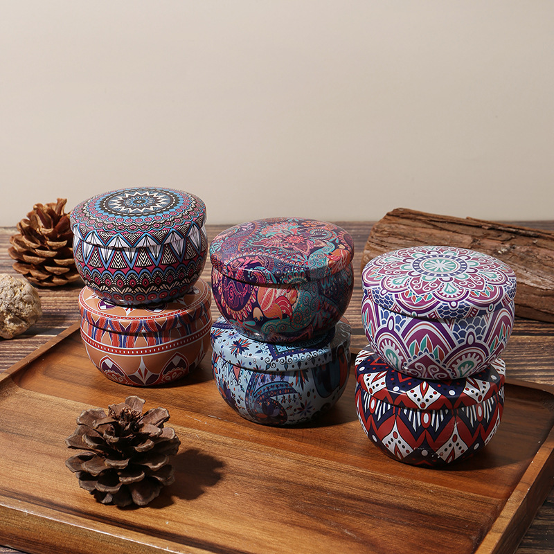 Factory direct sales tinplate can fragrance plant essential oil soybean wax Valentine's Day birthday romantic aromatherapy candle dried flowers deodorizing gift wholesale details Picture
