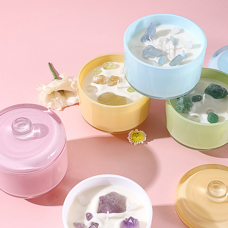 Manufacturers direct sales of multicolored morning light aromatherapy candle soybean wax household bedroom deodorant aromatherapy candle wholesale details Picture