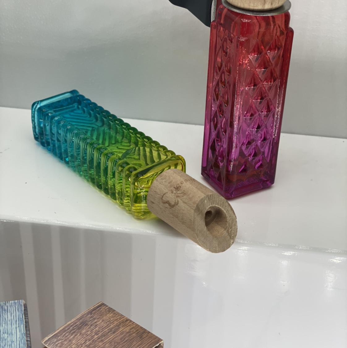 A colorful bottle of car perfume undefined