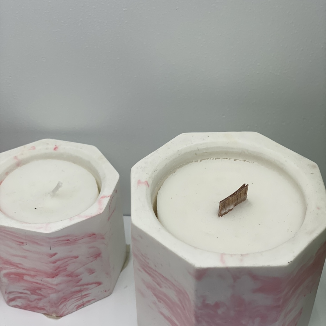 Marble textured candle undefined