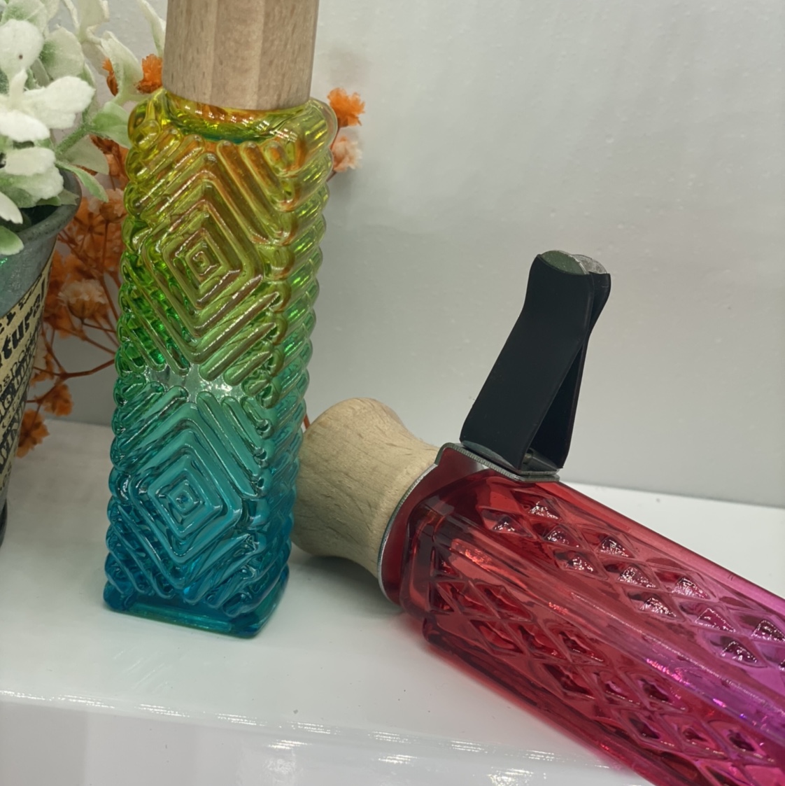 A colorful bottle of car perfume Application Scenario