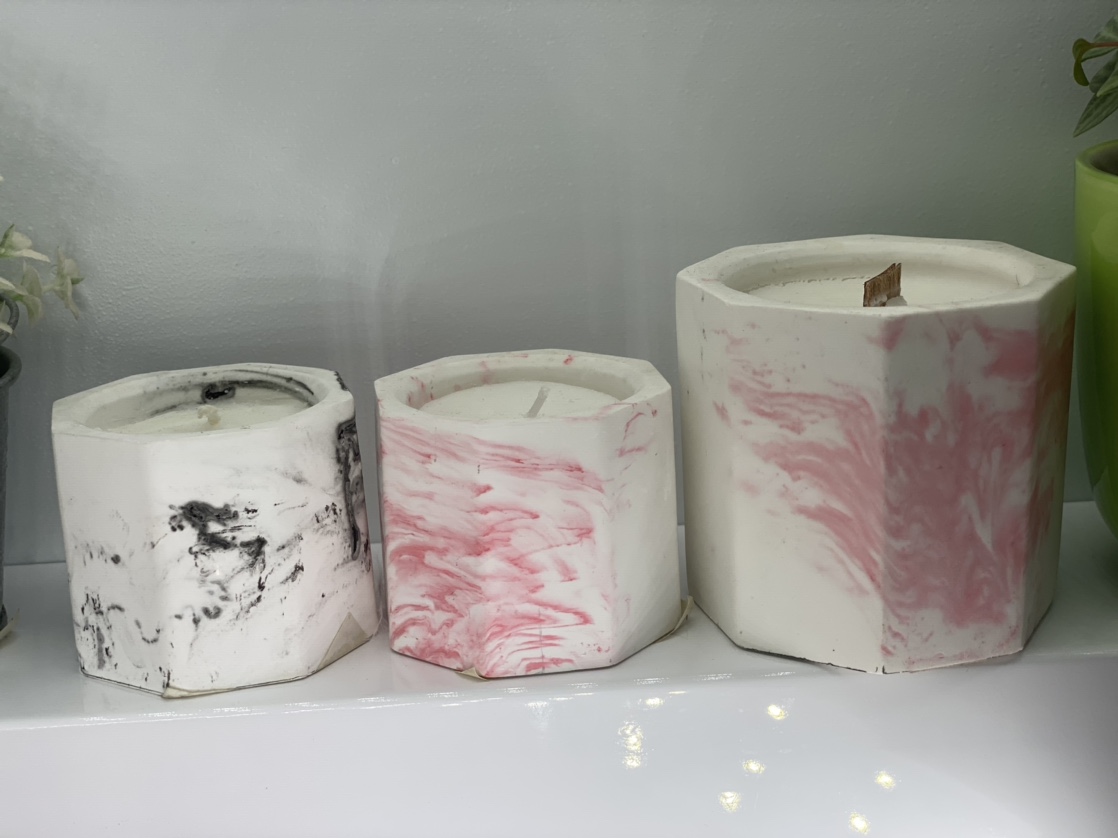 Marble textured candle Item Picture