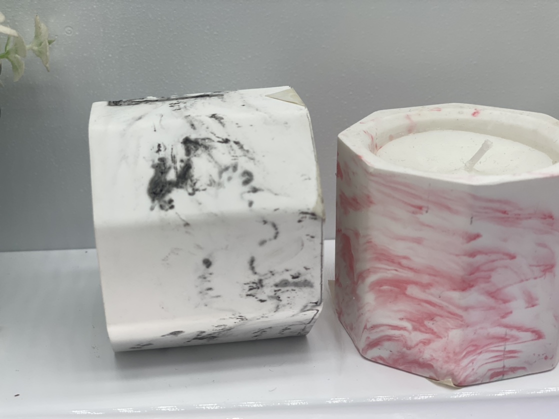 Marble textured candle undefined