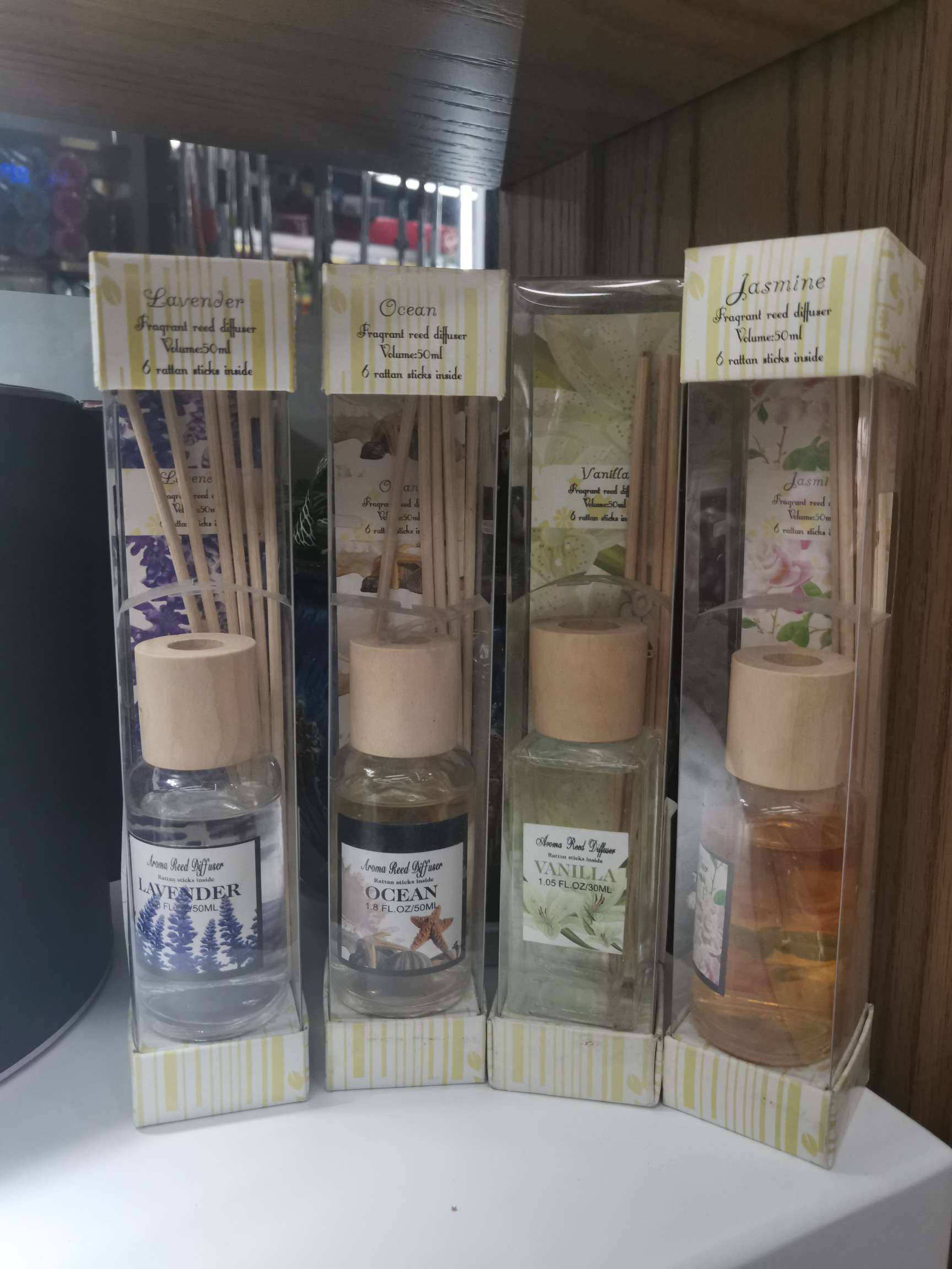 Aromatherapy Essential oil set Indoor cane incense 50ML transparent round bottle aromatherapy + details Picture