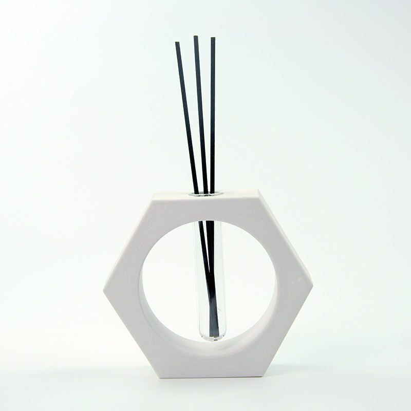 Geometric Hexagon gypsum cement Fire Free Aromatherapy bedroom indoor Japanese tea air freshener fragrance deodorizing volatile liquid wholesale details Picture