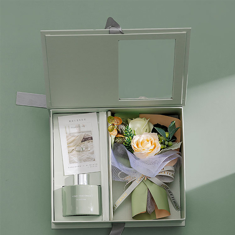 Artificial dried flower gift set Soap flower Gift Valentine's Day gift Birthday fire free Aromatherapy fragrance volatile liquid wholesale Specification drawing