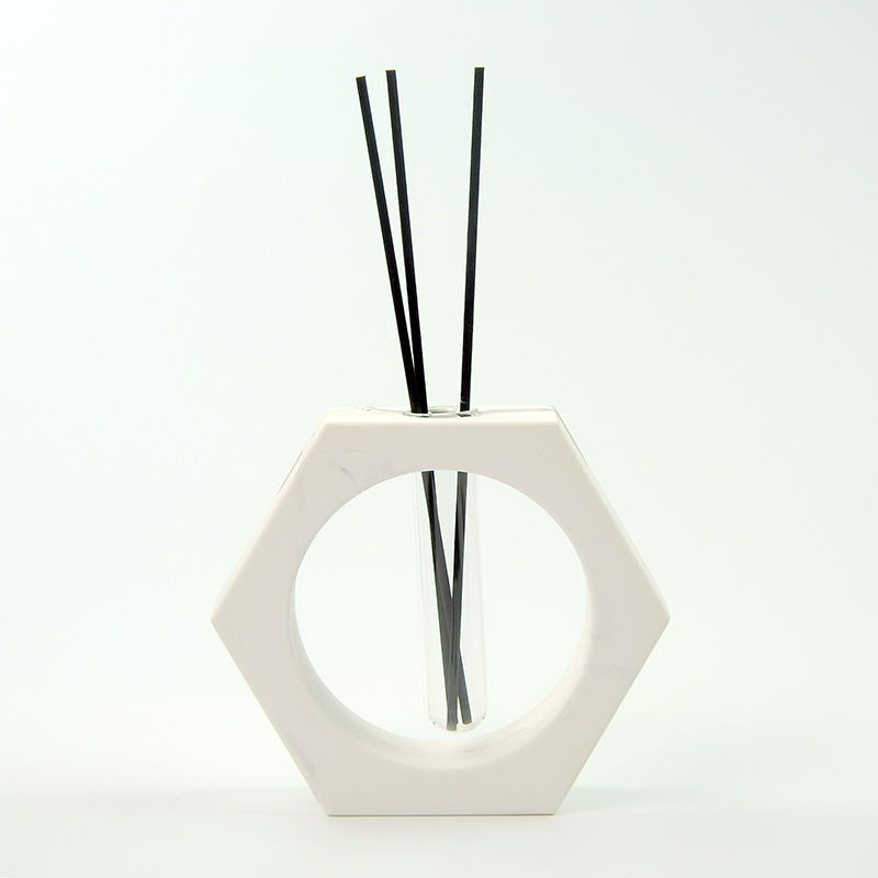 Geometric Hexagon gypsum cement Fire Free Aromatherapy bedroom indoor Japanese tea air freshener fragrance deodorizing volatile liquid wholesale Item Picture