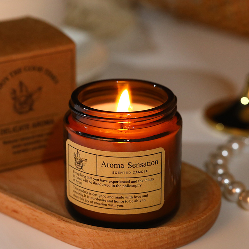 Scented candle soybean wax romantic fragrance with hand gift box set scented candle wholesale Specification drawing