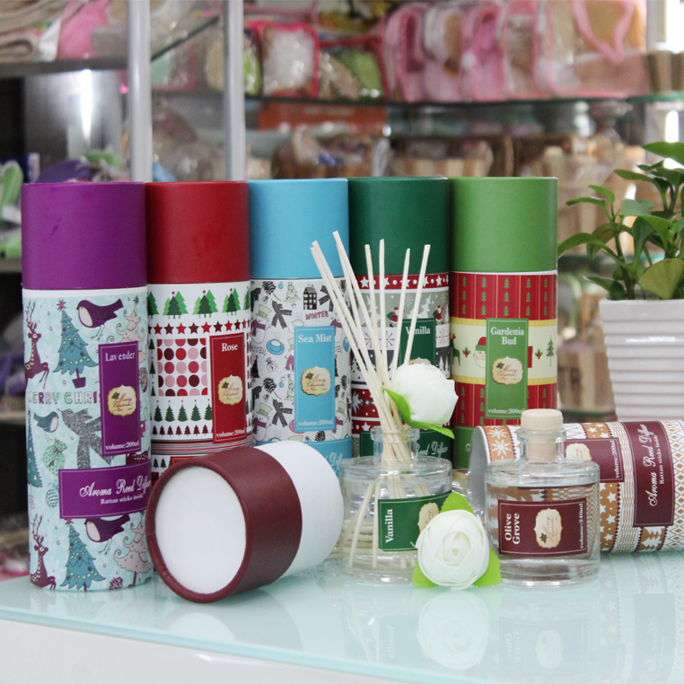 Christmas Gift Transparent large round bottle color cylinder gift box No incense room wn-033 fragrant details Picture