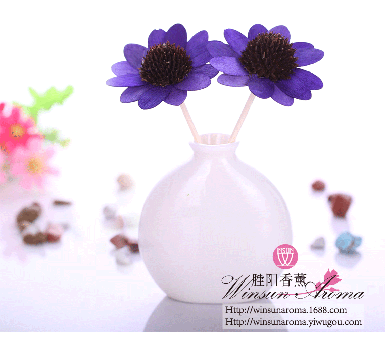 Aromatherapy essential oil set Indoor rattan incense room perfume anyuan sleep flat ceramic bottle Specification drawing