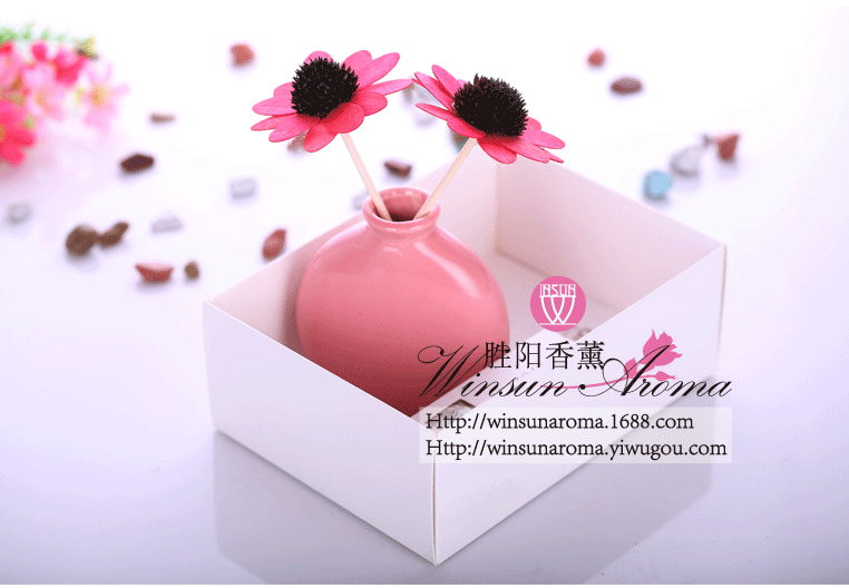 Aromatherapy essential oil set Indoor rattan incense room perfume anyuan sleep flat ceramic bottle details Picture