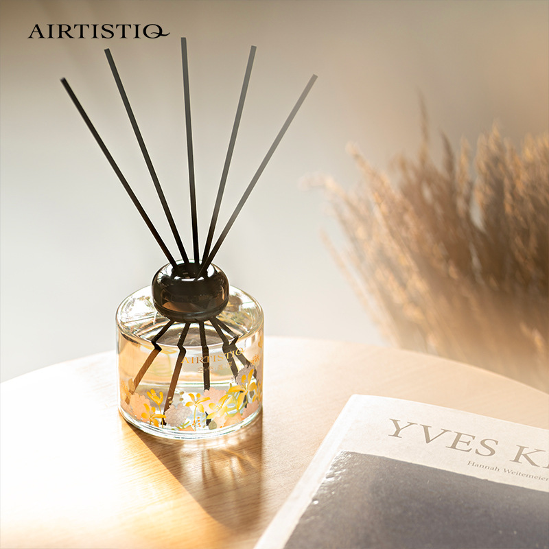 Fresh as summer Flower without Fire Aromatherapy Indoor cane Essential Oil Fragrance with hand gift box Hotel Perfume adornment Specification drawing