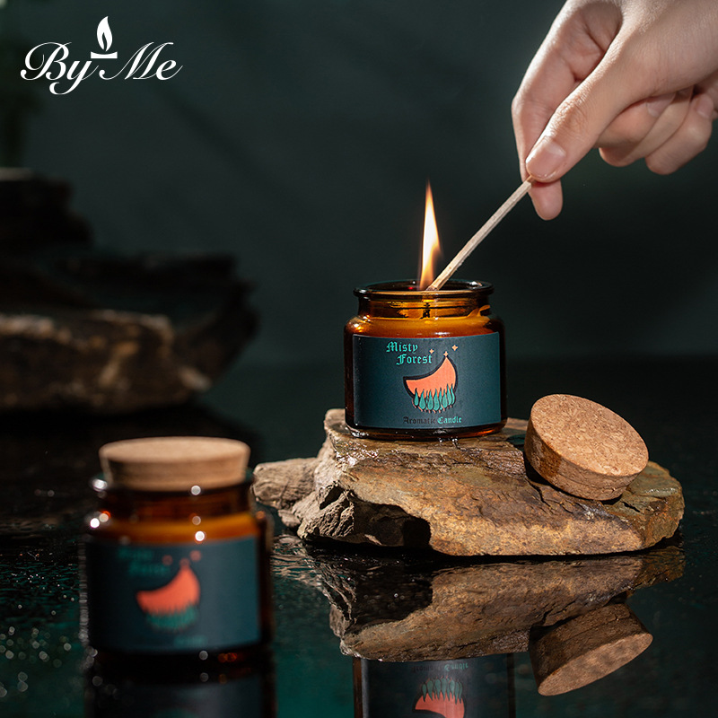 70g Misty Forest Scented candle Specification drawing