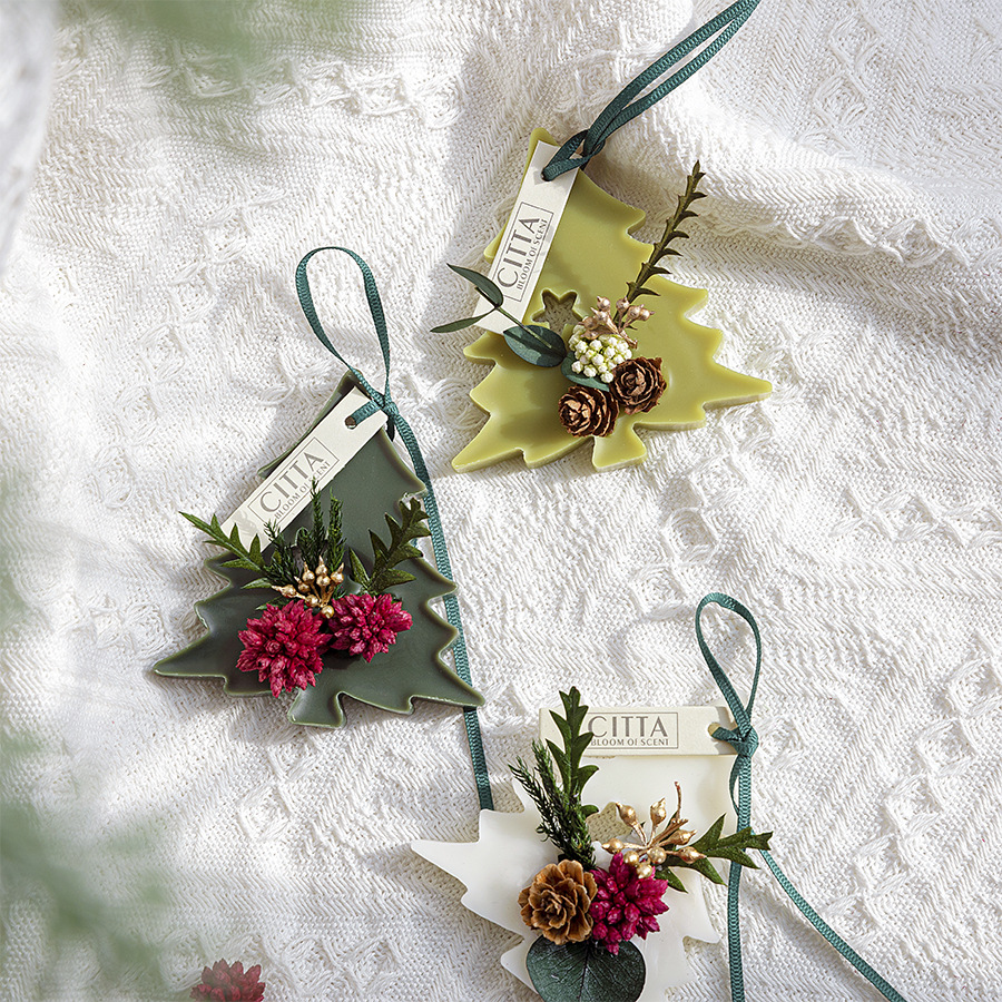 Explosive Christmas tree aromatherapy wax piece set closet shoe cabinet deodorizing manual dried flowers to sample custom wholesale Specification drawing