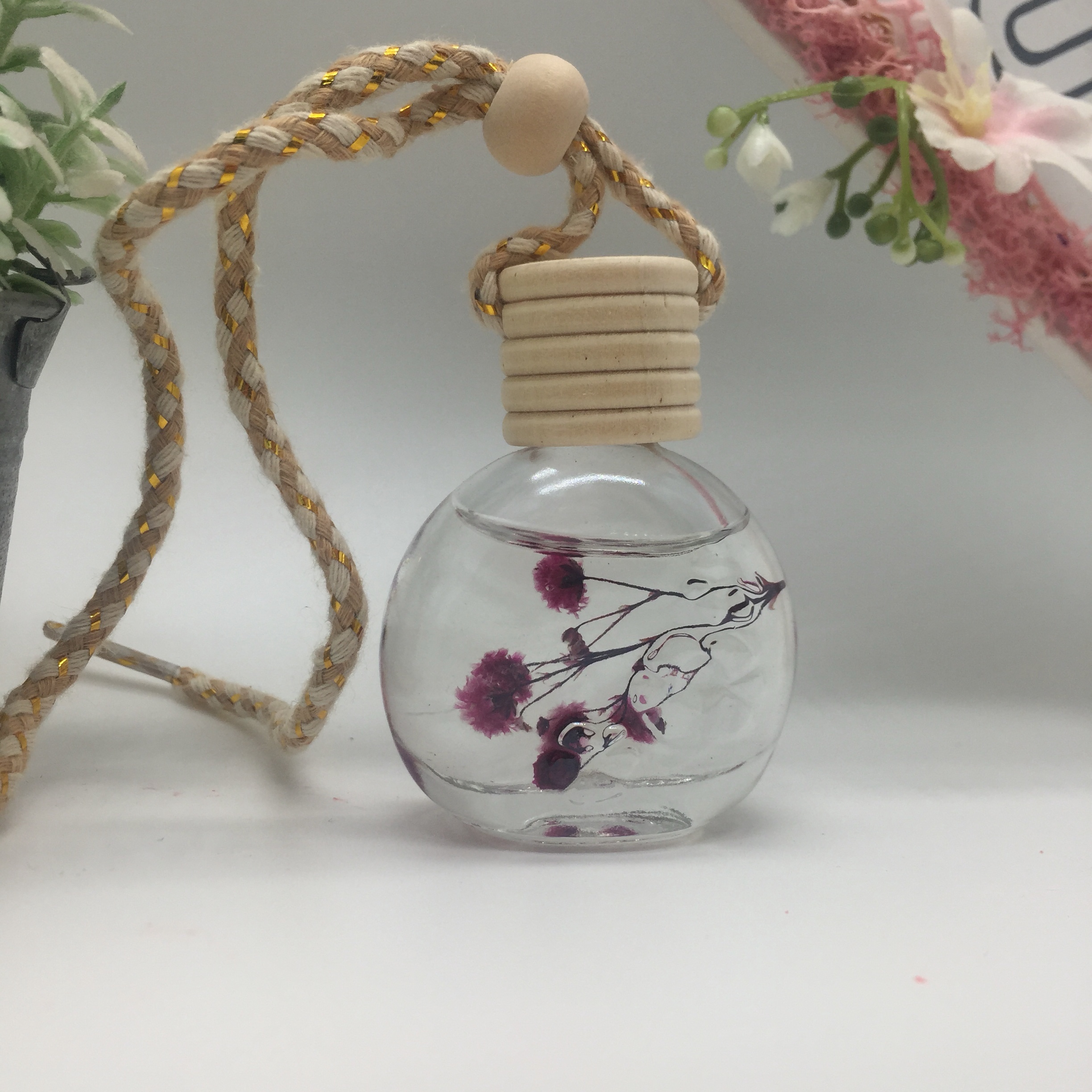 New glass bottle car perfume pendant Item Picture