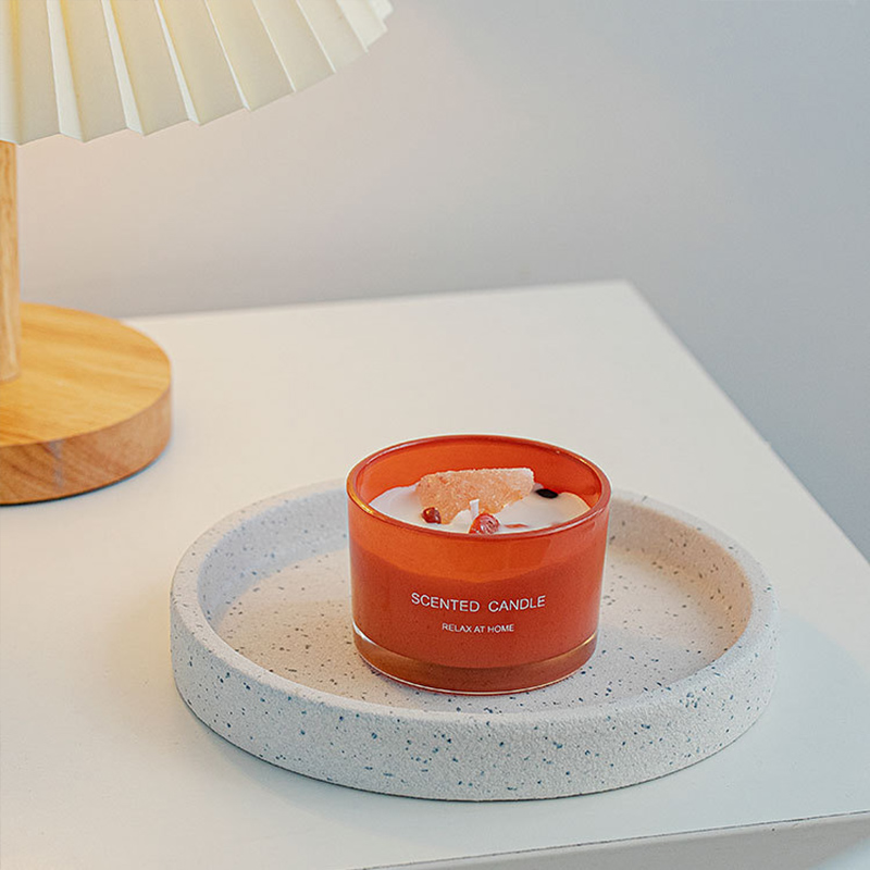 Aromatherapy candle with high temperature with hand gift box soybean wax macaron series of new fragrance lovely wind custom wholesale Specification drawing