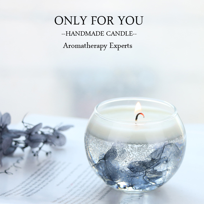 Dried flower Immortal Flower Fragrance scented candle cup birthday gift with hand gift glass soybean candle lamp wholesale details Picture