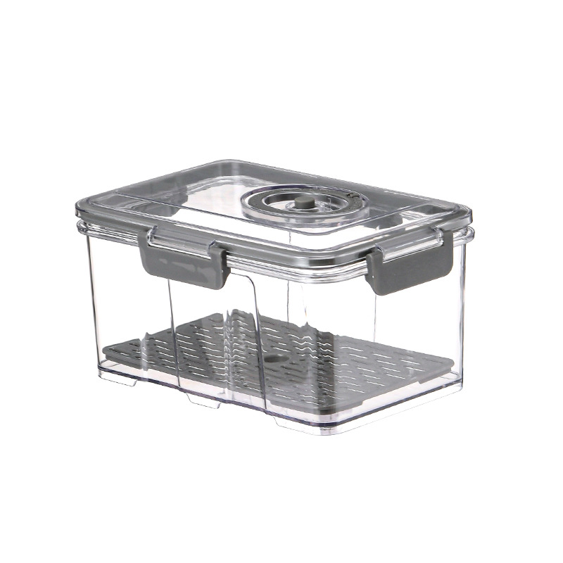 Household vacuum preservation storage box Food sealed transparent drain tank Kitchen refrigerator freezer storage box Item Picture