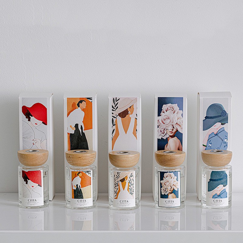 Manufacturers direct wood cover essential oil aromatherapy advanced bedroom fragrance bathroom deodorant hotel fire cane perfume wholesale Specification drawing