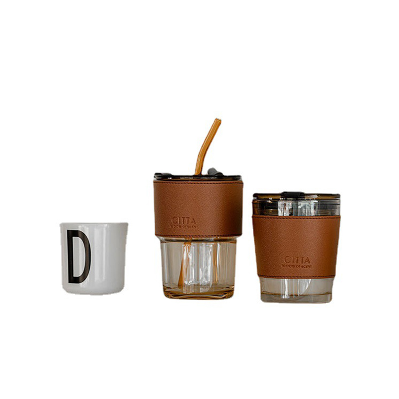 Factory direct sales coffee glass scented candle set handmade fragrance Valentine's Day creative birthday with hand decoration wholesale Item Picture
