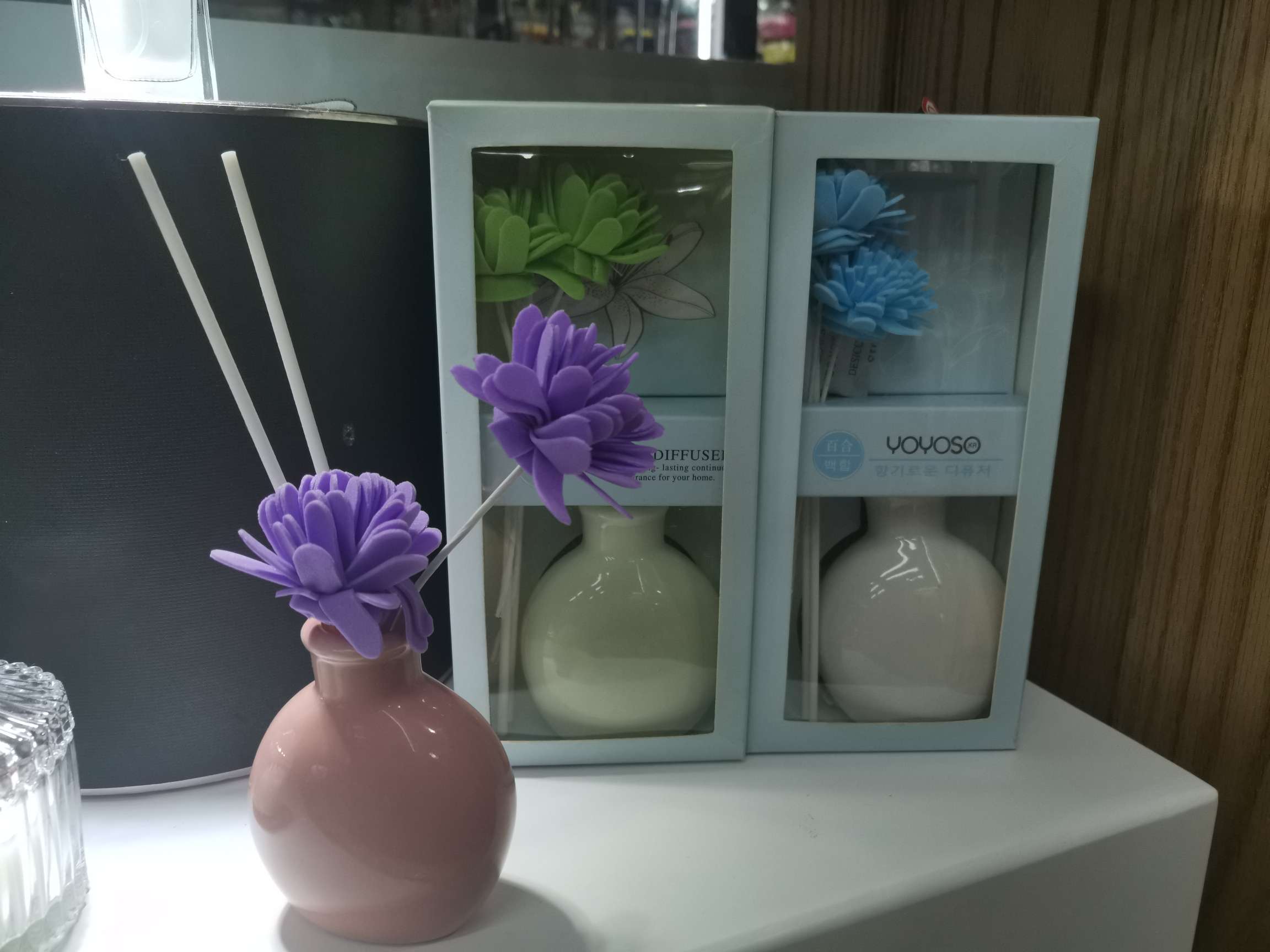 Aromatherapy essential oil set Indoor rattan incense room perfume anyuan sleep flat ceramic bottle Specification drawing