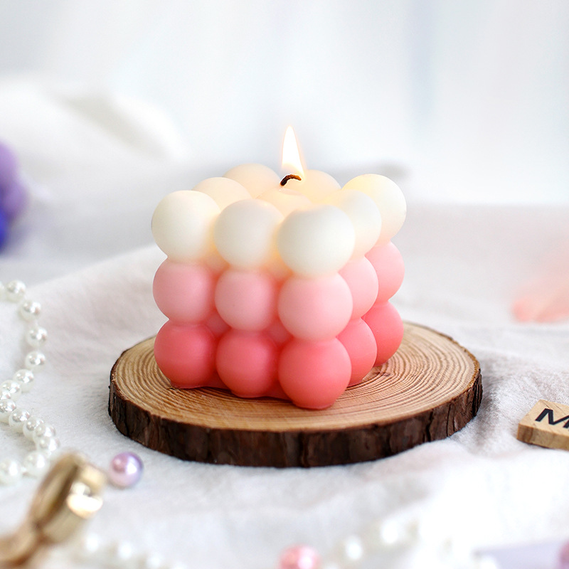 Rubik's Cube scented candle soybean wax Nordic essential oil spot creative deodorizing fragrance diy decoration handcrafted with hand gift Specification drawing