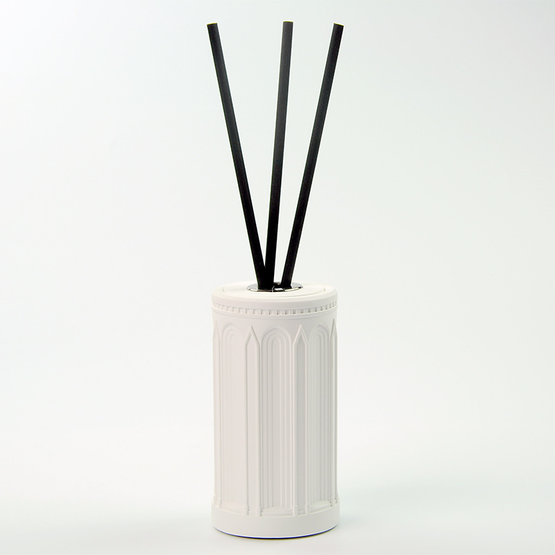 Round Roman construction gypsum tank Fire free Aromatherapy essential oil volatile liquid air freshener deodorizing fragrance wholesale details Picture