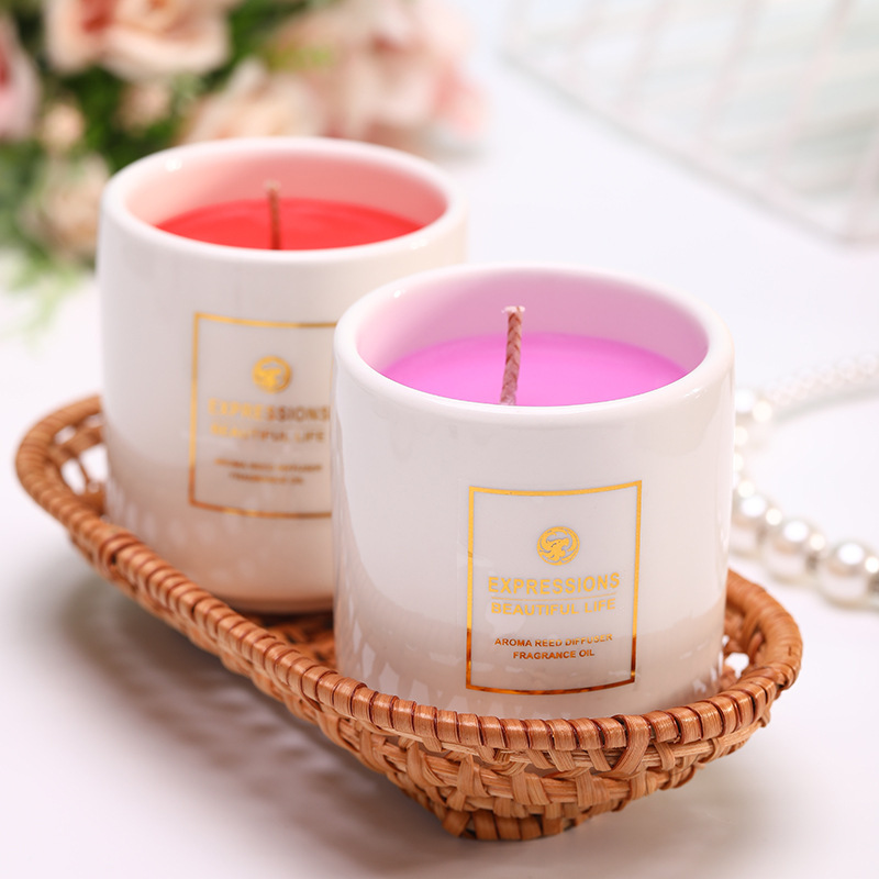 Aromatherapy candle Smokeless handmade soy wax bedroom deodorant fragrance romantic birthday gift creative candle decoration wholesale full figure