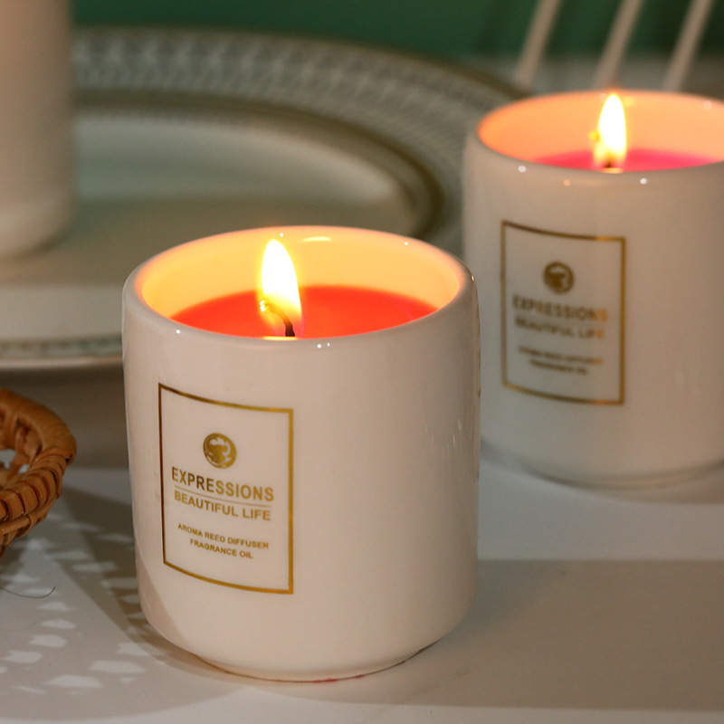Aromatherapy candle Smokeless handmade soy wax bedroom deodorant fragrance romantic birthday gift creative candle decoration wholesale details Picture