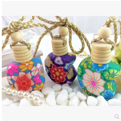 Apple shaped clay bottle car perfume pendant car perfume bag Specification drawing