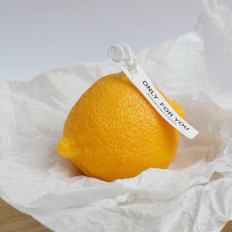 Scented candle Valentine's Day Queen's Day hand gift wedding soy wax scented candle light birthday candle light lemon photo props wholesale Specification drawing