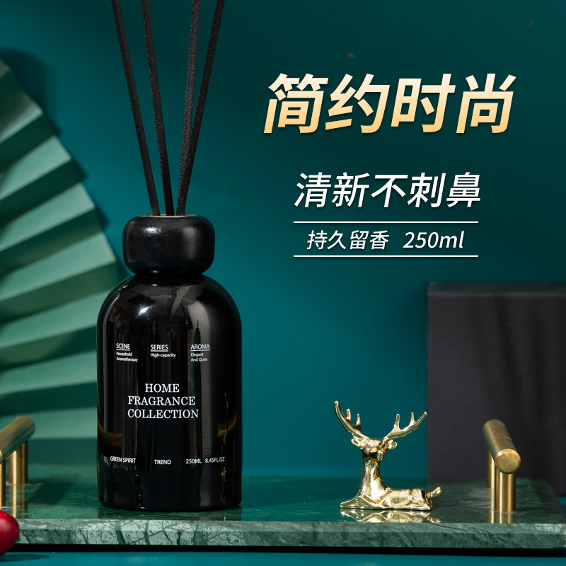New 250ml large capacity green bottle without fire aromatherapy adornment living room air purification rattan volatile fragrance gift wholesale Application Scenario