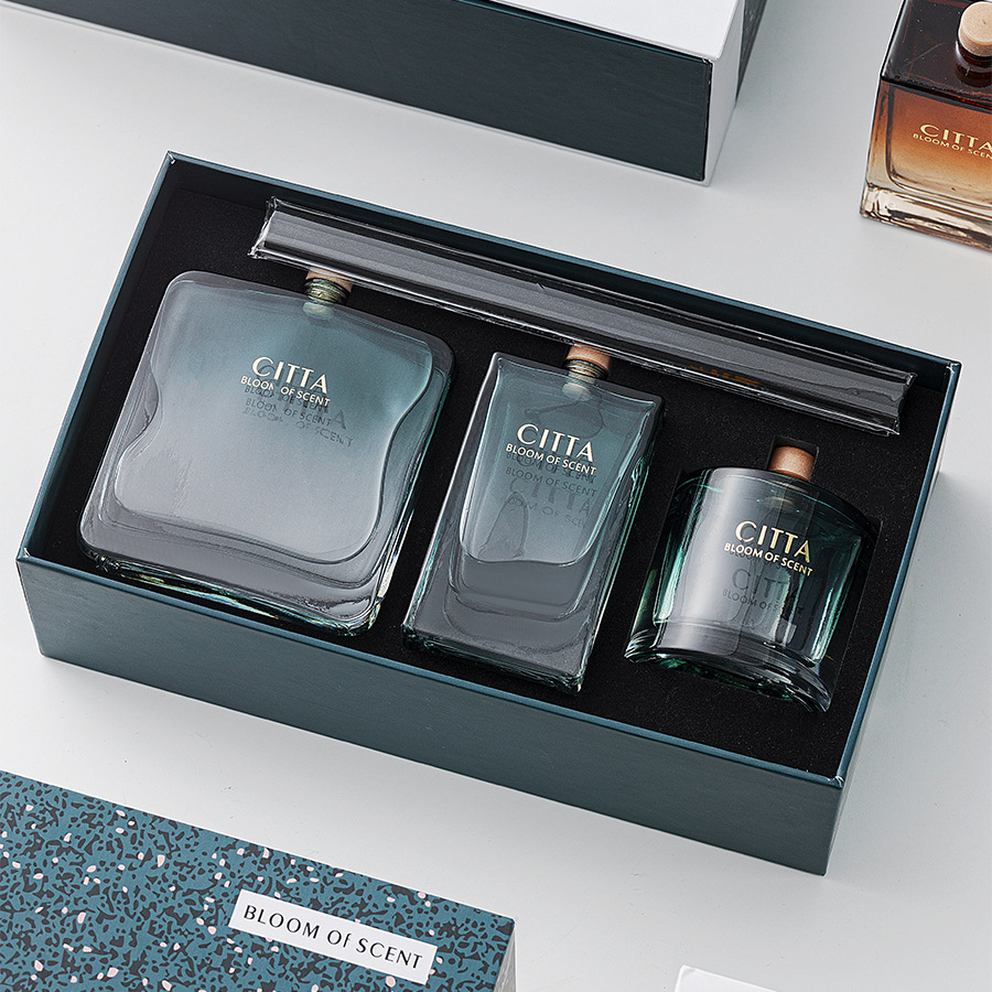 Fire free aromatherapy essential oil three sets of indoor air freshener perfume gift box deodorizing volatile aroma wholesale Specification drawing