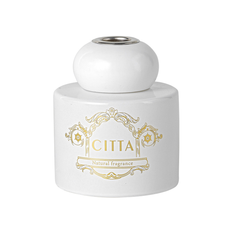 Black and white literary single cup custom home fragrance with hand gift wood cover fire free aromatherapy perfume gift box wholesale Item Picture