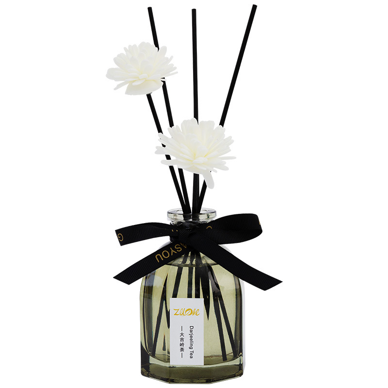 New non-fire aromatherapy black square bottle rattan dried flower Aromatherapy home fragrance fragrance gift wholesale Item Picture