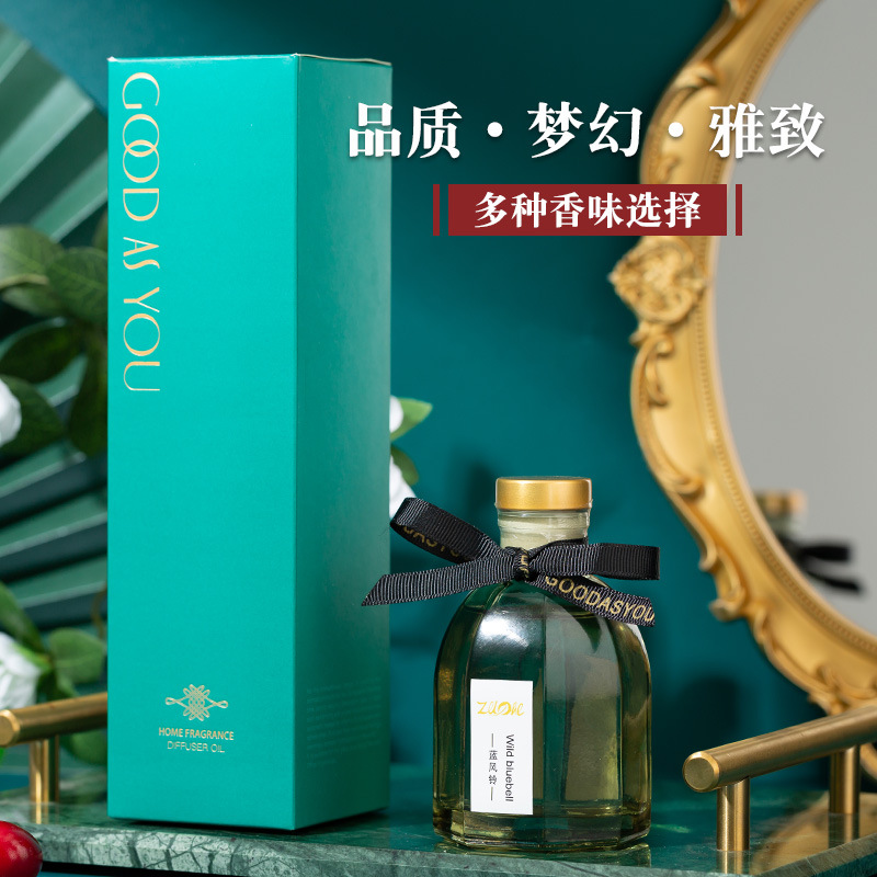 New non-fire aromatherapy black square bottle rattan dried flower Aromatherapy home fragrance fragrance gift wholesale Specification drawing