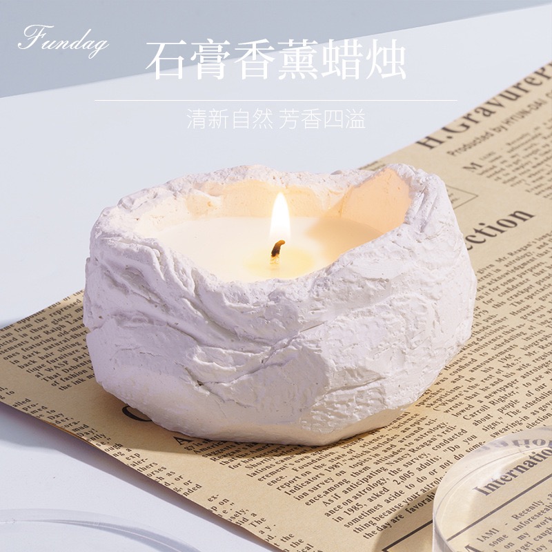 55g creative Bird's Nest plaster candle Specification drawing