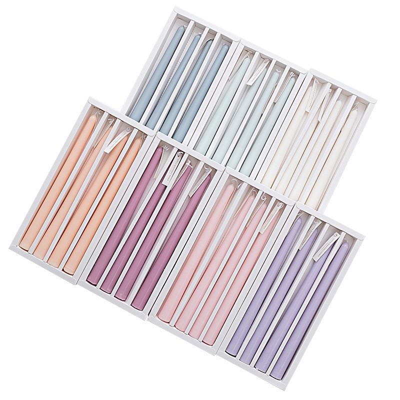Manufacturers wholesale creative scented candle festival wedding classic ancient pole wax solid color Christmas long pole wax spot customization