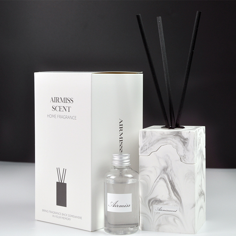 Square-shaped tangential ornaments no fire aromatherapy essential oil fragrance volatile liquid bedroom perfume set toilet deodorizing ceramic plaster Aromatherapy wholesale