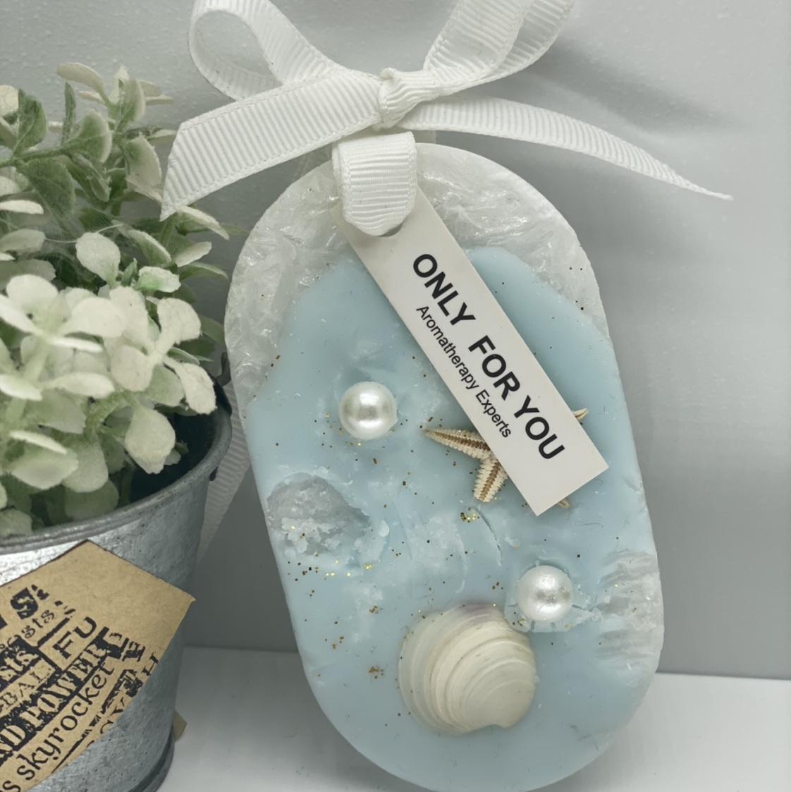 Starfish, seashells, beads, summer Marine paraffin pendant