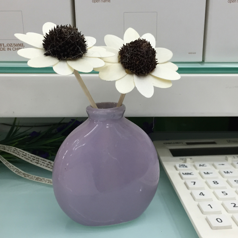 Sunflower flat color oval ceramic bottle Bridal New Year aromatherapy