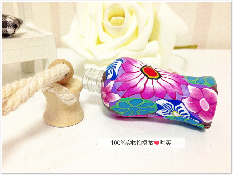 Vase clay bottle car perfume pendant car perfume