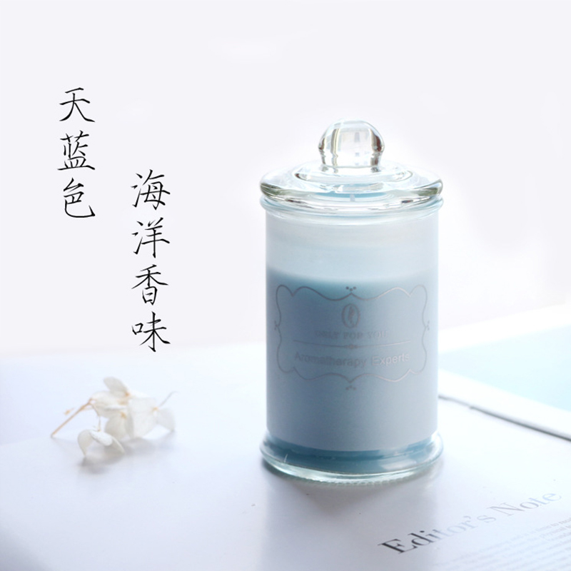 European votive bottle glass scented candle wedding romantic girl birthday Valentine's Day essential oil fragrance candlestick with hand gift